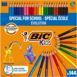 Kleurpotlood Bic kids ecolutions evolution 144 potloden (classpack)