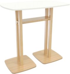 Table de réunion Paperflow Woody Blanc 1&nbsp;140 x 750 x 1&nbsp;100 mm