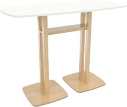 Table de réunion Paperflow Woody Blanc 1&nbsp;500 x 750 x 1&nbsp;100 mm