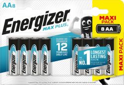Piles Energizer Max Plus AA LR6 1,5V Alcaline 8 Unités