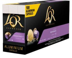 Café Espresso Lungo Profondo L'OR 100 Unités de 5.2 g