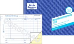 Formulaires de demande de matériel AVERY Zweckform 1110 Blanc A5 paysage 21 x 0,9 x 14,9 cm 50 Feuilles