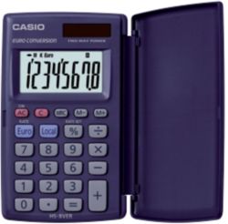 Calculatrice de poche Casio HS 8VER 8 chiffres Bleu