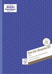 Livre d'entrée et de sortie AVERY Zweckform 931 Blanc A4 21 x 29,7 cm 50 Feuilles