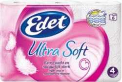 Papier toilette Edet Ultra Soft 4 épaisseurs 6 Rouleaux
