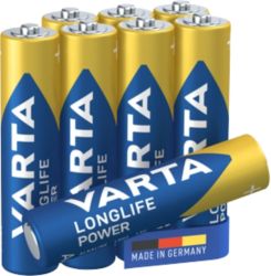 Piles VARTA LONGLIFE Power AAA 8 Unités