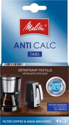 Tablettes détartrantes Melitta 105106 pour cafetières et bouilloires 4 Unités de 12 g