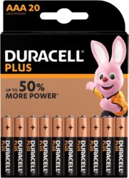 Piles Duracell Plus Power AAA LR03 1,5V Alcaline 20 Unités