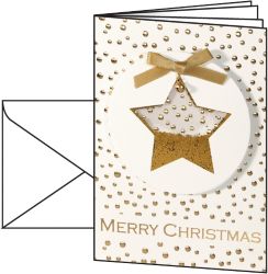 Carte de Noël motif Étoile Sigel DS 059 220 g