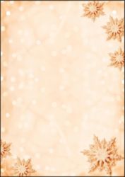 Papier à lettre de Noël motif Flocons de neige dorés Sigel DP234 90 g