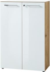Armoire basse GERMANIA 4202 242NL Chêne navarra, blanc 800 x 370 x 1&nbsp;200 mm