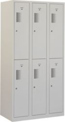 Vestiaire NH 180 3.6 Gris 3 Portes 6 colonnes Serrure cylindre