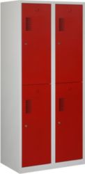 Vestiaire NHT 180 2.4C Gris, rouge 800 x 500 x 1,800 mm Serrure cylindre