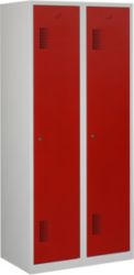 Vestiaire NHTD 180 2.2 Gris, rouge 800 x 500 x 1,800 mm Serrure cylindre