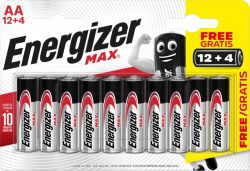 Piles Energizer Max AA LR6 1,5V Alcaline 16 Unités