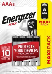 Piles Energizer Max AAA LR03 1,5V Alcaline 8 Unités