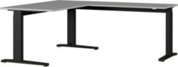 Bureau d'angle GERMANIA 8513 581 Gris clair, noir 1&nbsp;600 x 1&nbsp;930 x 670   870 mm