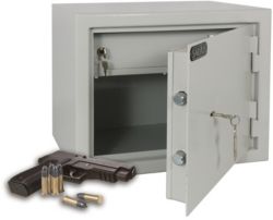 Coffre pour armes Salvus Salerno Serrure à clé Gris clair 450 x 320 x 350 mm