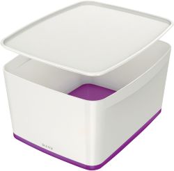 Boîte de rangement Leitz MyBox WOW 18 L Blanc, Violet 31,8 x 38,5 x 19,8 cm