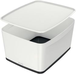 Boîte de rangement Leitz MyBox WOW 18 L Blanc, Noir 31,8 x 38,5 x 19,8 cm