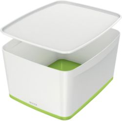 Boîte de rangement Leitz Mybox WOW 18 L Blanc, Vert 31,8 x 38,5 x 19,8 cm
