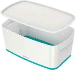 Boîte de rangement Leitz MyBox WOW 5 L Blanc, Bleu Glacé 31,8 x 19,1 x 12,8 cm