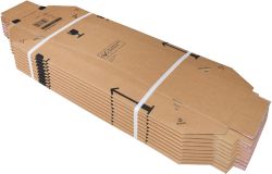 Boîte d'expédition de bouteille COLOMPAC 74 (L) x 74 (P) x 304 (H) mm Marron 100 unités