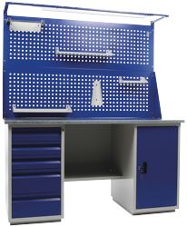Établi avec placard Filex WB Pro 160 Bleu 1866 x 1600 x 700 mm