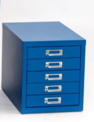 Caisson à tiroirs OCH 05 5 tiroirs Bleu 280 x 420 x 320 mm