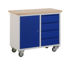 Établi mobile TMR AR3 Bleu Blanc 1 000 x 500 x 940 mm