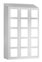 Casier CKT 180 Blanc 1 200 x 500 x 1 800 mm Acier 15 Portes Cadenas