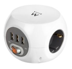 Multiprise ewent EW3939 1.5 m Blanc