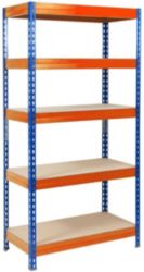 Étagère résistante office marshal Bleu et orange 1&nbsp;800 x 900 x 450 mm
