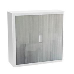 Armoire à rideau Paperflow Roller Gris, blanc 1&nbsp;100 x 415 x 1&nbsp;040 mm