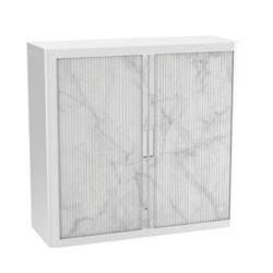 Armoire à rideau Paperflow Blanc Marbre Blanc 1&nbsp;100 x 415 x 1&nbsp;040 mm