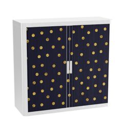 Armoire basse à rideaux Paperflow Pois Assortiment 1&nbsp;100 x 415 x 1&nbsp;040 mm