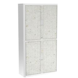 Armoire basse à rideaux Paperflow Fibre de papier Blanc 1&nbsp;100 x 415 x 2&nbsp;040 mm