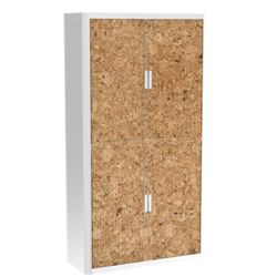 Armoire à rideau Paperflow Imitation liège Brun, blanc 1&nbsp;100 x 415 x 2&nbsp;040 mm