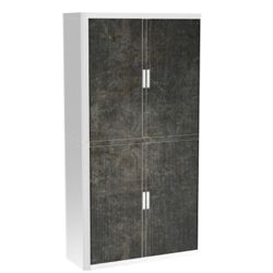 Armoire basse à rideaux Paperflow Vulnus Noir, blanc 1&nbsp;100 x 415 x 2&nbsp;040 mm