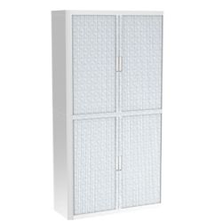 Armoire basse à rideaux Paperflow Relief Blanc 1&nbsp;100 x 415 x 2&nbsp;040 mm