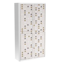 Armoire basse à rideaux Paperflow Ethnic Assortiment 1&nbsp;100 x 415 x 2&nbsp;040 mm