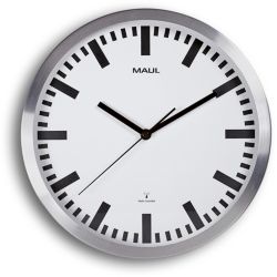 Maul Horloge murale MAULpilot 30,5 x 3,5 cm Blanc, argenté