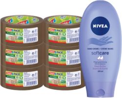 Ruban adhésif tesapack Brun 50mm x 66m et Crème pour main Nivea