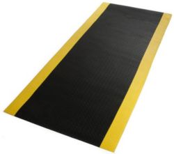 Tapis de sol anti fatigue etm Dyna Protect Diamant Noir, jaune 600 x 900 mm
