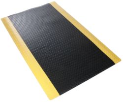 Tapis de sol anti fatigue etm Dyna Protect Diamant Noir, jaune 900 x 1500 mm