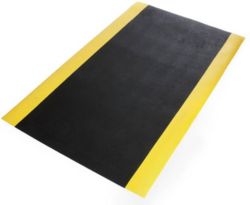 Tapis de sol anti fatique Heavy Duty Souple Noir, jaune 90 x 300 cm