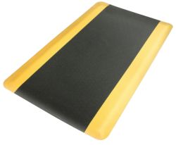 Tapis de sol anti fatique 2 couches Noir, jaune 90 x 305 cm