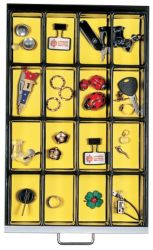 Organisateur pour tiroir de bureau Bisley à 16 compartiments Noir 51 mm Paquet de 5