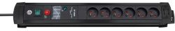 Multiprise Brennenstuhl Premium Line 1156004826 6 Prises Type E 3 m Avec interrupteur et parasurtenseur Noir