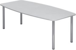 Table de conférence Hammerbacher KT22C Blanc 2&nbsp;200 x 1&nbsp;050 x 740 mm